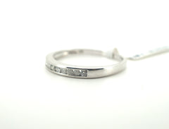 Ladies 9K White Gold Diamond Ring (Size: S) - 248535