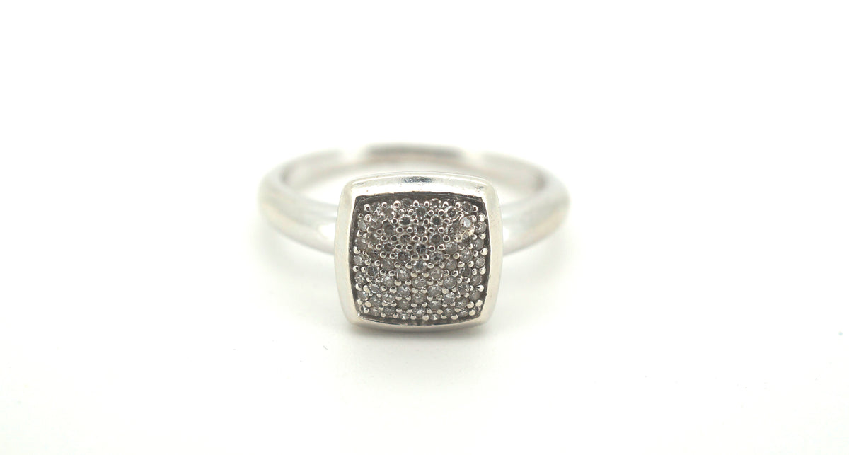 Ladies 10ct White Gold Diamond Ring (Size N) - 502831