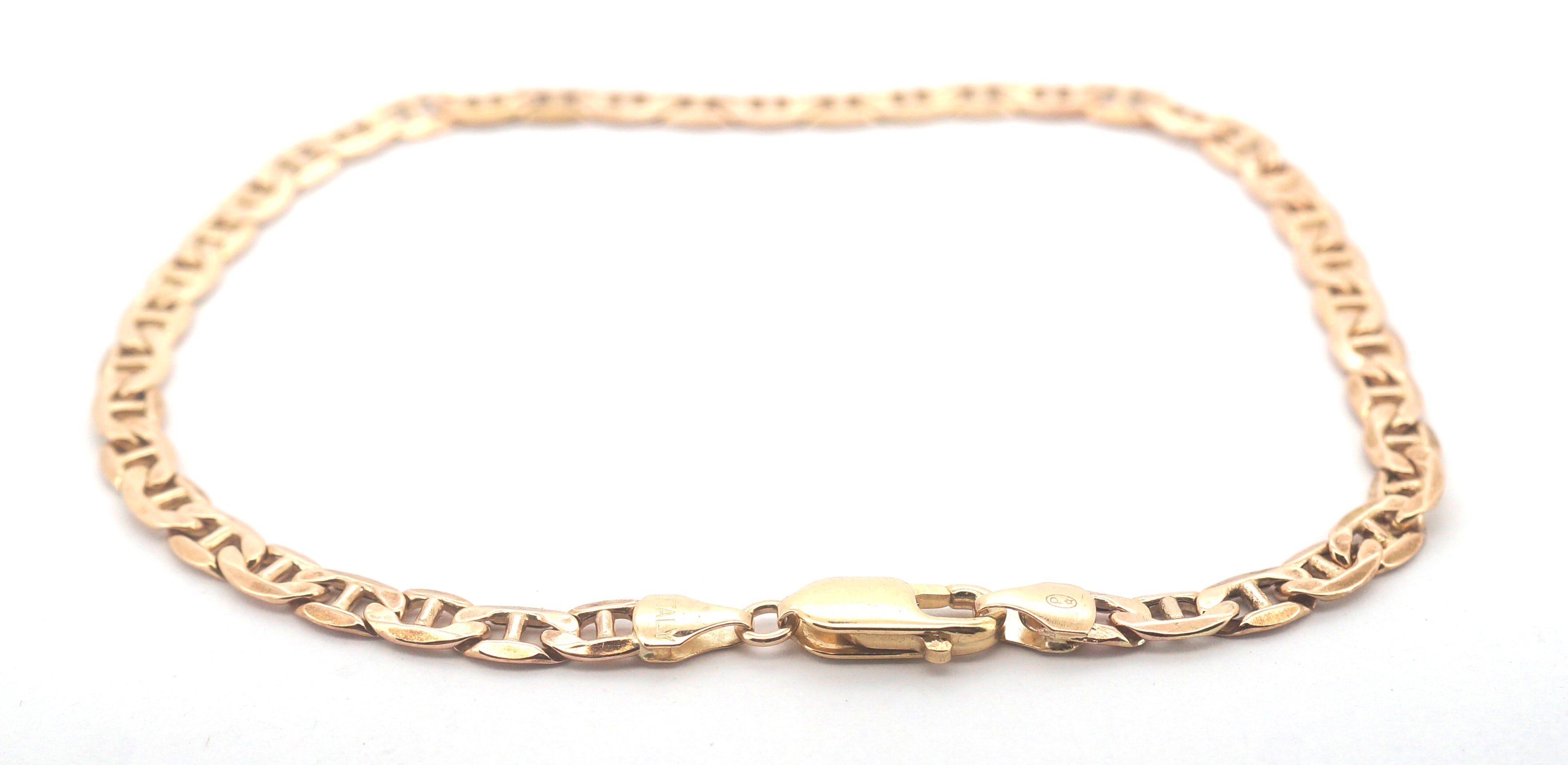 Ladies 9ct Yellow Gold Anchor Link Bracelet (25) - 506070