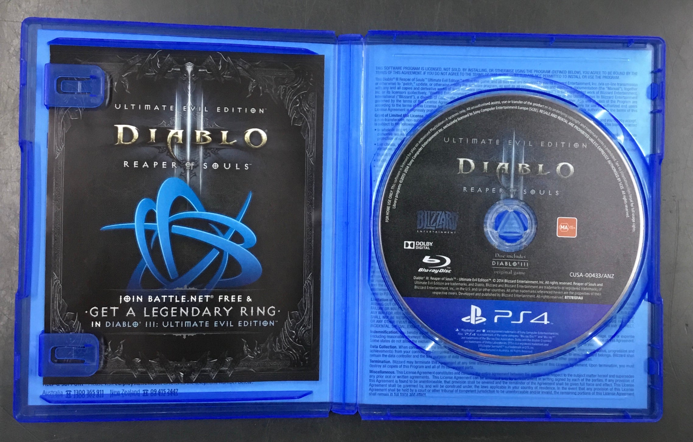 PS4 GAME DIABLO REAPER of SOULS Ref#512759
