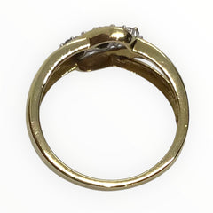 Ladies 9ct Gold Diamond Ring (Size O) Ref#511382
