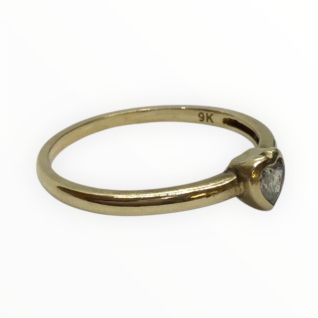 Ladies 9ct Gold Heart Ring (Size N) Ref#511432