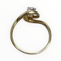 Ladies 9ct Gold Diamond Ring (Size Q) Ref#511380