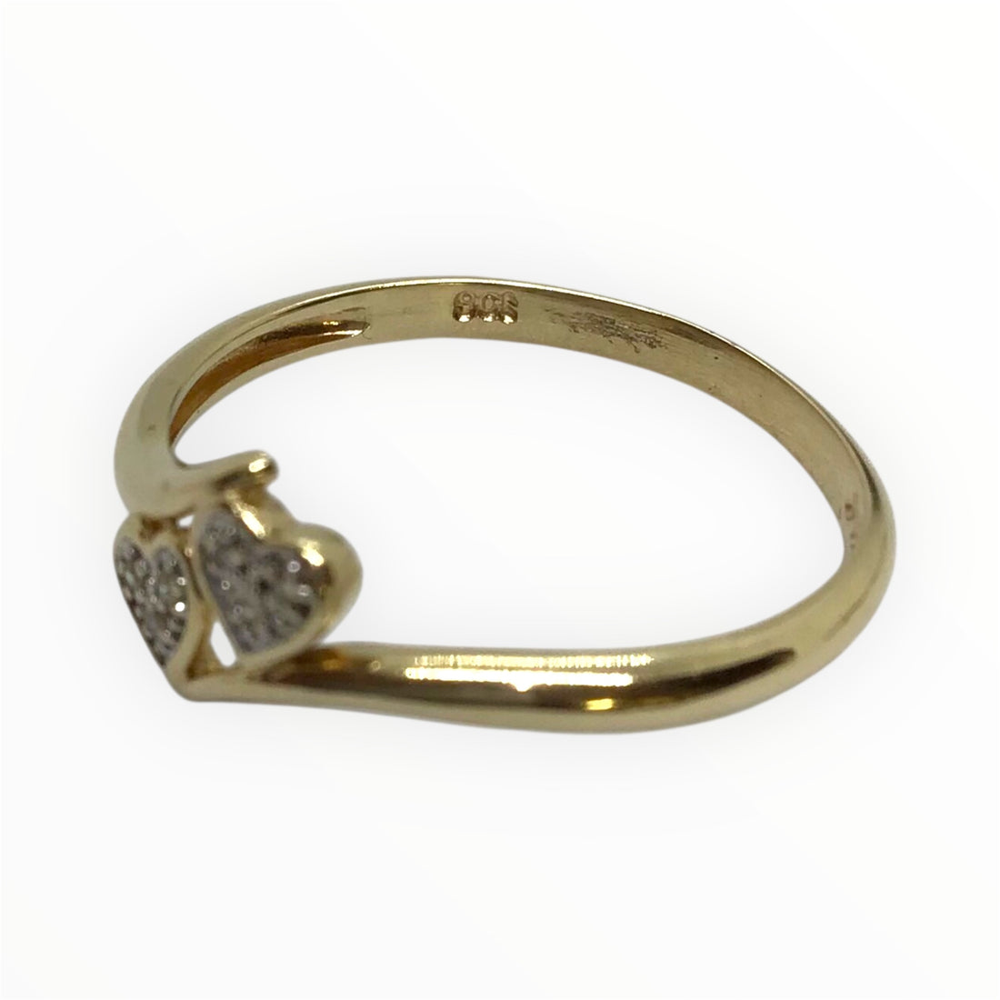 Ladies 9ct Gold Heart Ring (Size Q) Ref#513183