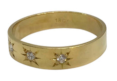 Ladies 18ct Yellow Gold Diamond Ring (Size M) Ref#507306