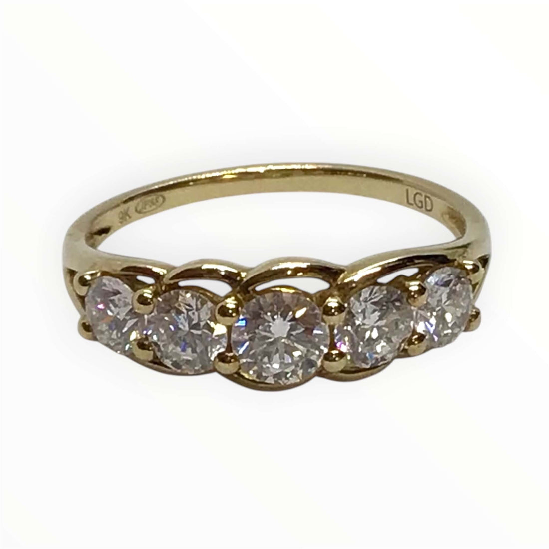 Ladies 9ct Gold Lab Grown Diamond Ring (Size Q) Ref#513310
