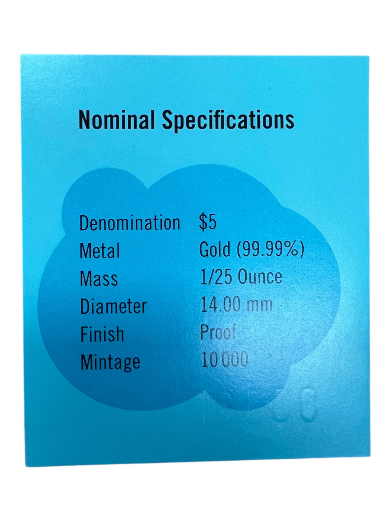 ROYAL AUSTRALIAN MINT - LITTLE DINKUMS 2009 $5GOLD PROOF 1/25 OUNCE COIN - 506077