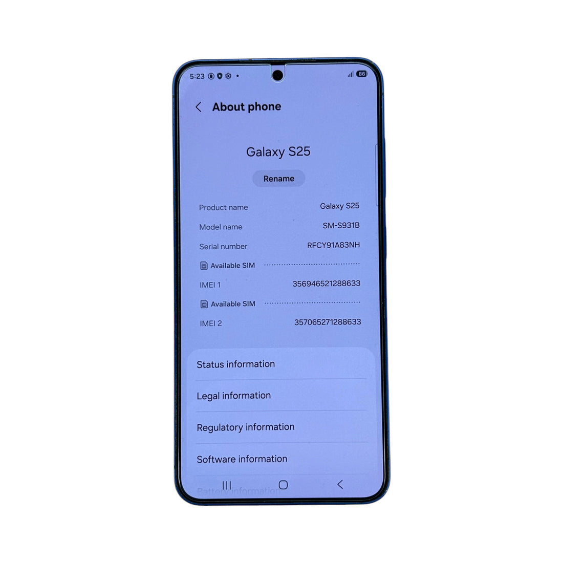 Samsung Galaxy S25 Smartphone 256GB Blue - 513889